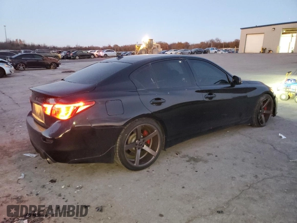 2017 Infiniti Q50 Red Sport 400 with VIN JN1FV7AR0HM871358, listed as a Copart auction lot 84252014 with 92,986 mi miles and Salvage Title. Bid and sale history available at carsss.com. Image 3.