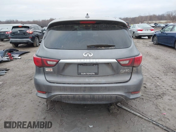 2019 Infiniti QX60 LUXE with VIN 5N1DL0MN4KC528751, listed as a IAAI auction lot 41076594 with 120,452 mi miles. Bid and sale history available at carsss.com. Image 16.