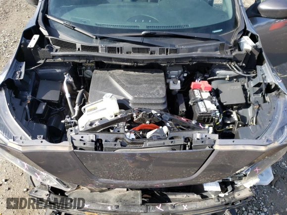 2023 Nissan LEAF S with VIN 1N4AZ1BV2PC555166, listed as a Copart auction lot 46501375 with 27,435 mi miles and Salvage Title. Bid and sale history available at DreamBid. Image 12.