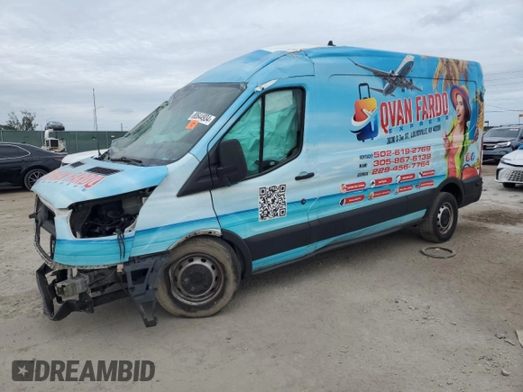 2020 Ford Transit Cargo with VIN 1FTBR1C88LKB49612, listed as a Copart auction lot 80644934 with 162,482 mi miles and Non repairable. Bid and sale history available at DreamBid. Image 1.