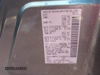 2015 Infiniti QX60 с VIN 5N1AL0MM5FC540035, выставлен на аукционе IAAI как лот 42070650 с пробегом 173 148 миль миль и . История ставок и продаж доступна на DreamBid. Изображение 9.