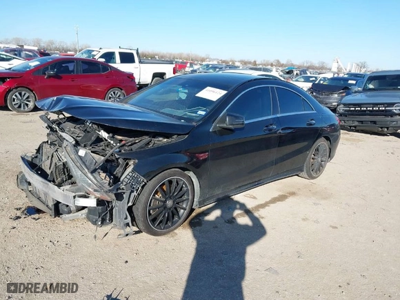 2015 Mercedes-Benz CLA-Class CLA 250 with VIN WDDSJ4EB1FN223401, listed as a IAAI auction lot 41096124 with 99,172 mi miles. Bid and sale history available at carsss.com. Image 2.