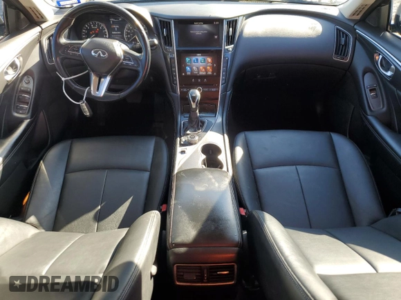 2021 Infiniti Q50 Pure with VIN JN1EV7AP6MM701378, listed as a Copart auction lot 43383655 with 87,293 mi miles and Salvage title. Bid and sale history available at DreamBid. Image 8.