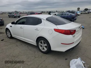 2015 Kia Optima LX with VIN KNAGM4A74F5644650, listed as a Copart auction lot 47653235 with 129,015 mi miles and Salvage Title. Bid and sale history available at carsss.com. Image 2.