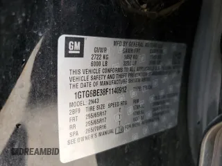 2015 GMC Canyon 4WD SLE with VIN 1GTG6BE38F1140912, listed as a Copart auction lot 44330565 with 102,809 mi miles and Salvage Title. Bid and sale history available at carsss.com. Image 14.