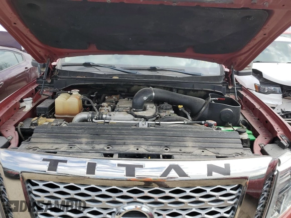 2016 Nissan Titan Platinum Reserve with VIN 1N6BA1F40GN515712, listed as a Copart auction lot 56931745 with 71,096 mi miles and Non repairable. Bid and sale history available at DreamBid. Image 11.