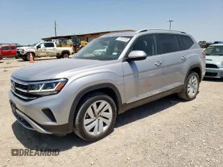 2021 Volkswagen Atlas SEL with VIN 1V2BR2CA1MC594888, listed as a Copart auction lot 57557435 with 38,124 mi miles and Clean title. Bid and sale history available at DreamBid. Image 1.