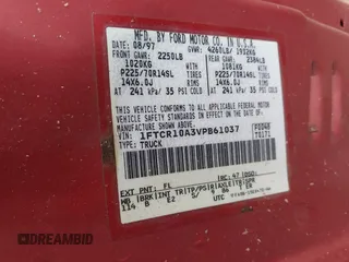 1997 Ford Ranger XLT z VIN 1FTCR10A3VPB61037, wystawiony jako IAAI lot #42298984 z przebiegiem 123 429 mil mil oraz . Historia ofert i sprzedaży dostępna na DreamBid. Obrazek 9.