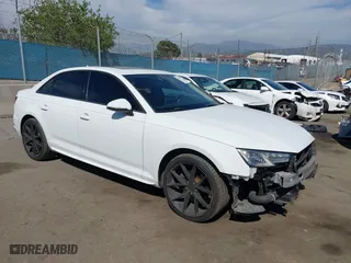 2018 Audi A4 Premium with VIN WAUKMAF47JA228633, listed as a IAAI auction lot 41997871 with 107,617 mi miles. Bid and sale history available at carsss.com. Image 1.