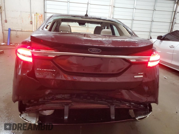 2017 Ford Fusion SE with VIN 3FA6P0H99HR187829, listed as a Copart auction lot 60125735 with 62,492 mi miles and Salvage title. Bid and sale history available at DreamBid. Image 6.