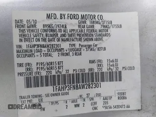 2010 Ford Focus SE with VIN 1FAHP3FN8AW282301, listed as a IAAI auction lot 42181977 with 295,992 mi miles and . Bid and sale history available at carsss.com. Image 9.