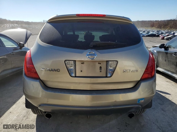 2005 Nissan Murano S with VIN JN8AZ08W45W400686, listed as a Copart auction lot 79385174 with 138,018 mi miles and Salvage Title. Bid and sale history available at carsss.com. Image 6.