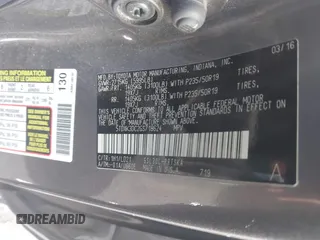 2016 Toyota Sienna SE с VIN 5TDXK3DC2GS718624, выставлен на аукционе IAAI как лот 42219215 с пробегом 150 033 миль миль и . История ставок и продаж доступна на DreamBid. Изображение 9.