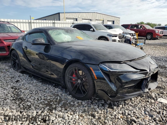 2022 Toyota GR Supra 3.0 with VIN WZ1DB0C07NW050424, listed as a Copart auction lot 65576944 with 0 mi miles and Salvage Title. Bid and sale history available at carsss.com. Image 4.