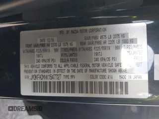 2019 Mazda CX-5 Grand Touring with VIN JM3KFADMXK1547727, listed as a IAAI auction lot 42138071 with Not provided miles and . Bid and sale history available at DreamBid. Image 9.
