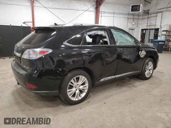 2012 Lexus RX 450h with VIN JTJBC1BA8C2427086, listed as a Copart auction lot 48743895 with 160,644 mi miles and Salvage title. Bid and sale history available at DreamBid. Image 3.