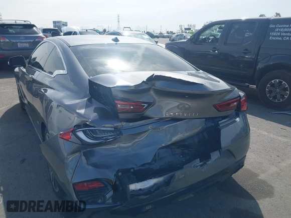 2019 Infiniti Q60 Luxe with VIN JN1EV7EK4KM230715, listed as a IAAI auction lot 41921027 with 47,944 mi miles and . Bid and sale history available at DreamBid. Image 3.