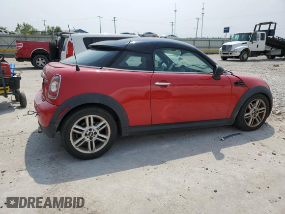 2013 MINI Cooper Coupe with VIN WMWSX1C57DT507660, listed as a Copart auction lot 63930314 with 119,945 mi miles and Non Repairable. Bid and sale history available at carsss.com. Image 3.