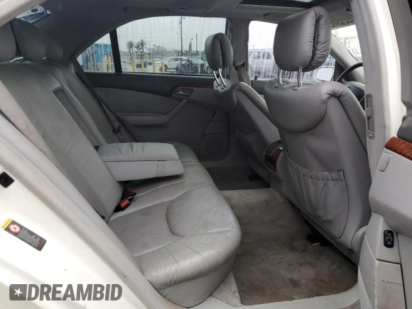2002 Mercedes-Benz S 430 with VIN WDBNG70J02A283448, listed as a Copart auction lot 43370985 with 141,798 mi miles and Salvage title. Bid and sale history available at DreamBid. Image 10.