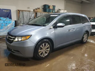 2014 Honda Odyssey EX-L with VIN 5FNRL5H66EB128188, listed as a Copart auction lot 48679955 with 117,573 mi miles and Salvage title. Bid and sale history available at DreamBid. Image 1.