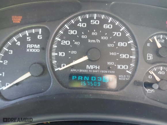 2002 Chevrolet Tahoe LT with VIN 1GNEC13ZX2R224413, listed as a IAAI auction lot 41818623 with 157,509 mi miles. Bid and sale history available at carsss.com. Image 7.