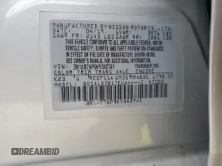 2019 Nissan Sentra S with VIN 3N1AB7AP9KY342741, listed as a Copart auction lot 51790525 with 45,327 mi miles and Salvage Title. Bid and sale history available at DreamBid. Image 13.