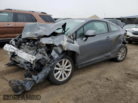 2012 Honda Civic Cpe EX-L with VIN 2HGFG3B10CH518964, listed as a Copart auction lot 43569475 with Not Provided miles and Salvage Title. Bid and sale history available at carsss.com. Image 1.