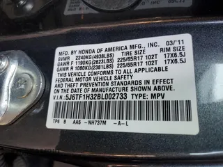 2011 Honda Crosstour EX z VIN 5J6TF1H32BL002733, wystawiony jako Copart lot #70150324 z przebiegiem Nie podano mil oraz Szkoda całkowita • Salvage title. Historia ofert i sprzedaży dostępna na DreamBid. Obrazek 12.
