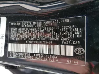 2017 Toyota Camry XLE with VIN 4T1BF1FK0HU793466, listed as a Copart auction lot 48398345 with 97,381 mi miles and Salvage Title. Bid and sale history available at DreamBid. Image 12.