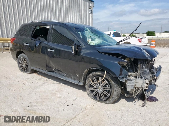 2017 Nissan Pathfinder S with VIN 5N1DR2MN8HC614311, listed as a Copart auction lot 55310065 with Not provided miles and Salvage title. Bid and sale history available at DreamBid. Image 4.