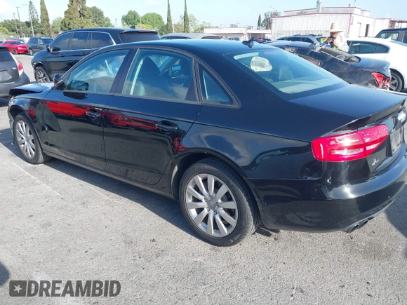 2014 Audi A4 Premium with VIN WAUAFAFL9EA082318, listed as a IAAI auction lot 41957307 with 65,086 mi miles. Bid and sale history available at carsss.com. Image 3.