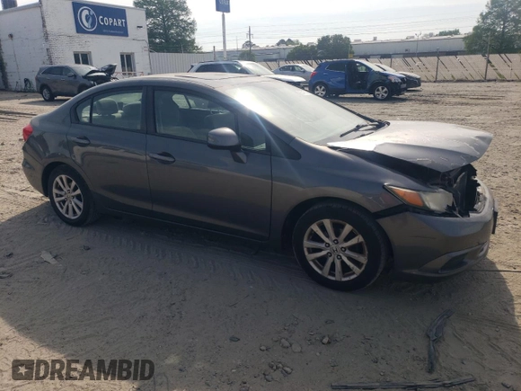 2012 Honda Civic EX with VIN 2HGFB2F81CH601657, listed as a Copart auction lot 55477085 with 152,854 mi miles and Clean Title. Bid and sale history available at DreamBid. Image 4.