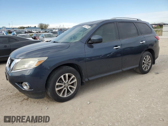 2015 Nissan Pathfinder S z VIN 5N1AR2MM1FC658447, wystawiony jako Copart lot #48972195 z przebiegiem 108 805 mil mil oraz Czysty tytuł • Clean title. Historia ofert i sprzedaży dostępna na DreamBid. Obrazek 1.