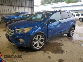 2019 Ford Escape Titanium with VIN 1FMCU0J92KUB97727, listed as a Copart auction lot 55692825 with 76,367 mi miles and Salvage title. Bid and sale history available at DreamBid. Image 1.