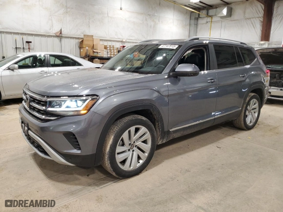 2021 Volkswagen Atlas 2.0T SEL with VIN 1V2BP2CA1MC594444, listed as a Copart auction lot 47747515 with 72,702 mi miles and Salvage Title. Bid and sale history available at carsss.com. Image 1.