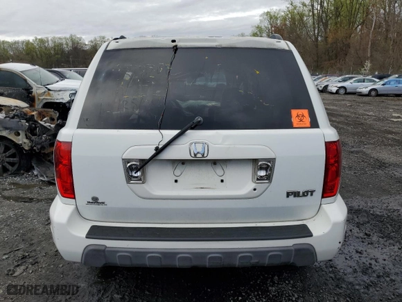 2005 Honda Pilot EX-L with RES with VIN 5FNYF186X5B004548, listed as a Copart auction lot 51762255 with 0 mi miles and Salvage Title. Bid and sale history available at carsss.com. Image 6.