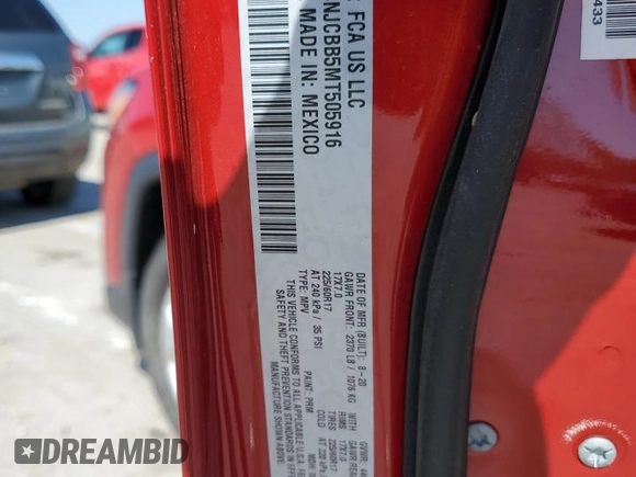 2021 Jeep Compass Altitude with VIN 3C4NJCBB5MT505916, listed as a Copart auction lot 55589895 with 162,239 mi miles and Clean title. Bid and sale history available at DreamBid. Image 12.
