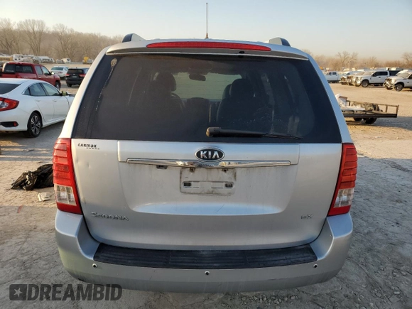 2011 Kia Sedona EX with VIN KNDMH4C77B6399516, listed as a Copart auction lot 48911255 with 204,295 mi miles and Clean Title. Bid and sale history available at carsss.com. Image 6.