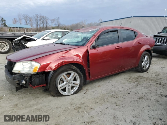 2014 Dodge Avenger SE with VIN 1C3CDZAG7EN218100, listed as a Copart auction lot 48222645 with 109,444 mi miles and Salvage Title. Bid and sale history available at carsss.com. Image 1.