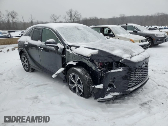 2025 Lexus RX 350 with VIN 2T2BAMCA5SC094351, listed as a Copart auction lot 44014815 with 75 mi miles and Salvage Title. Bid and sale history available at DreamBid. Image 4.