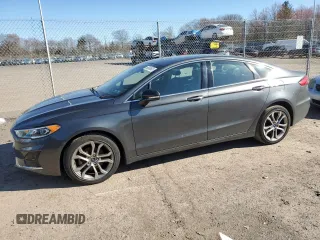 2019 Ford Fusion SEL with VIN 3FA6P0CD2KR260980, listed as a Copart auction lot 50993605 with 91,295 mi miles and Salvage Title. Bid and sale history available at carsss.com. Image 1.