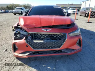 2019 Genesis G70 Advanced with VIN KMTG34LE5KU021265, listed as a Copart auction lot 48575855 with 52,650 mi miles and Salvage Title. Bid and sale history available at carsss.com. Image 5.