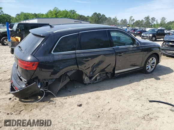 2019 Audi Q7 Premium with VIN WA1AAAF78KD012771, listed as a Copart auction lot 56927625 with 93,806 mi miles and Salvage title. Bid and sale history available at DreamBid. Image 3.