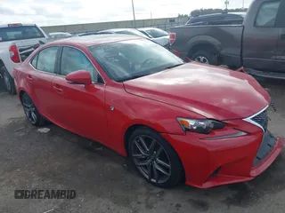 2016 Lexus IS with VIN JTHBE1D26G5024455, listed as a IAAI auction lot 41461176 with 56,976 mi miles. Bid and sale history available at carsss.com. Image 1.