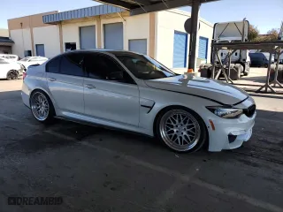2018 BMW M3 with VIN WBS8M9C58J5J78545, listed as a Copart auction lot 48081745 with 48,166 mi miles and Salvage Title. Bid and sale history available at carsss.com. Image 4.