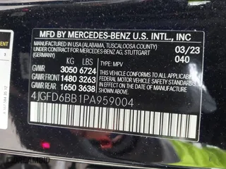 2023 Mercedes-Benz GLE with VIN 4JGFD6BB1PA959004, listed as a IAAI auction lot 41748235 with 39,263 mi miles. Bid and sale history available at carsss.com. Image 9.