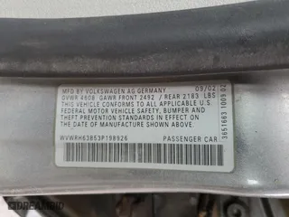 2003 Volkswagen Passat GLX with VIN WVWRH63B53P198926, listed as a Copart auction lot 46875345 with 185,075 mi miles and Salvage Title. Bid and sale history available at carsss.com. Image 12.