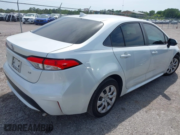 2022 Toyota Corolla LE with VIN JTDEPMAE5NJ193329, listed as a IAAI auction lot 42073633 with 48,508 mi miles and . Bid and sale history available at DreamBid. Image 4.