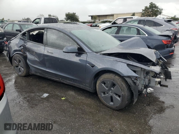 2023 Tesla Model 3 with VIN 5YJ3E1EA2PF639868, listed as a Copart auction lot 49247765 with 19,215 mi miles and Salvage Title. Bid and sale history available at carsss.com. Image 4.