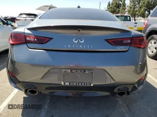 2021 Infiniti Q60 Red Sport 400 with VIN JN1FV7LK5MM530077, listed as a Copart auction lot 52732985 with 38,404 mi miles and Salvage title. Bid and sale history available at DreamBid. Image 6.